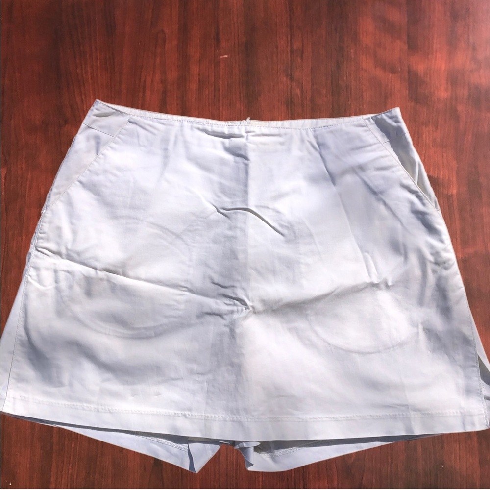 Adidas Golf Skort Stretch Cotton Poly White Pockets Shorts 14